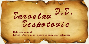 Daroslav Despotović vizit kartica